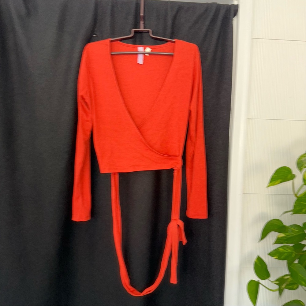 Red Wrap Top